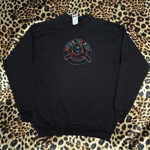 Vintage Disney Winnie the Pooh Embroidered Black Crewneck Sweatshirt